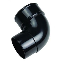 68Mm Round Downpipe 90o Bend (Black)