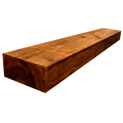 250mmx125mm Railway Sleeper Brown Treated 2.4MTR
