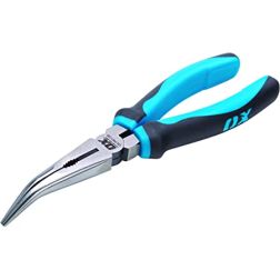 OX Pro Bent Long Nose Pliers – 200mm (8″)