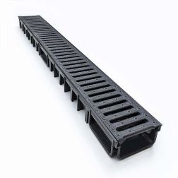 4ALL BLACK PVC SHALLOW CHANNEL 1 MTR