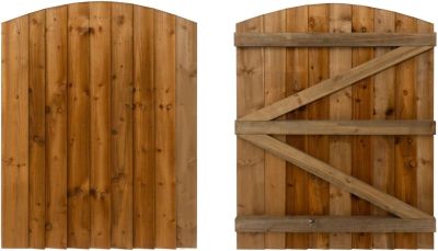 Feather Edge Garden Gate-RND TOP 900mm