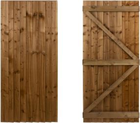 Feather Edge Garden Gate-SQ TOP 900mm