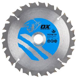OX Wood Cutting Thin Kerf Circular Saw Blade-165/20mm, 40 Te