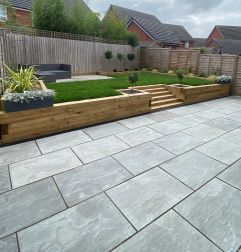 SLAB Riven Natural Sandstone - kandla Grey 900 x 600
