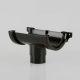 112mm Half Round Gutter Running Outlet (Black)